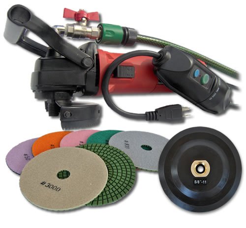 SECCO WVPOLSET 4-Inch Variable Speed Wet Polisher Kit