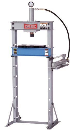 Dake F-10 Model Manual Utility Hydraulic Floor Press, 10 Ton Capacity, 24″ Length x 28″ Width x 60″ Height
