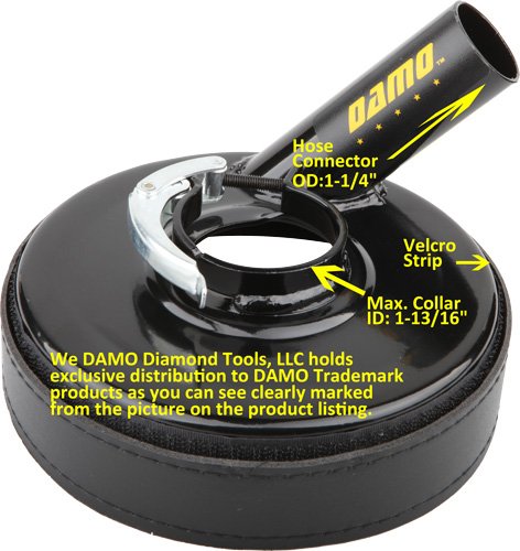 Metal 5-Inch Dust Shroud for Grinders / Concrete Grinding Diamond Cup Wheels