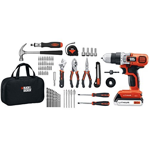 Black & Decker LDX120PK 20-Volt MAX Lithium-Ion Drill and Project Kit